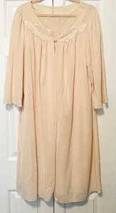 Women’s Pink/Peach Gown Robe Vintage Shadowline XL U1016 - Picture 1 of 16