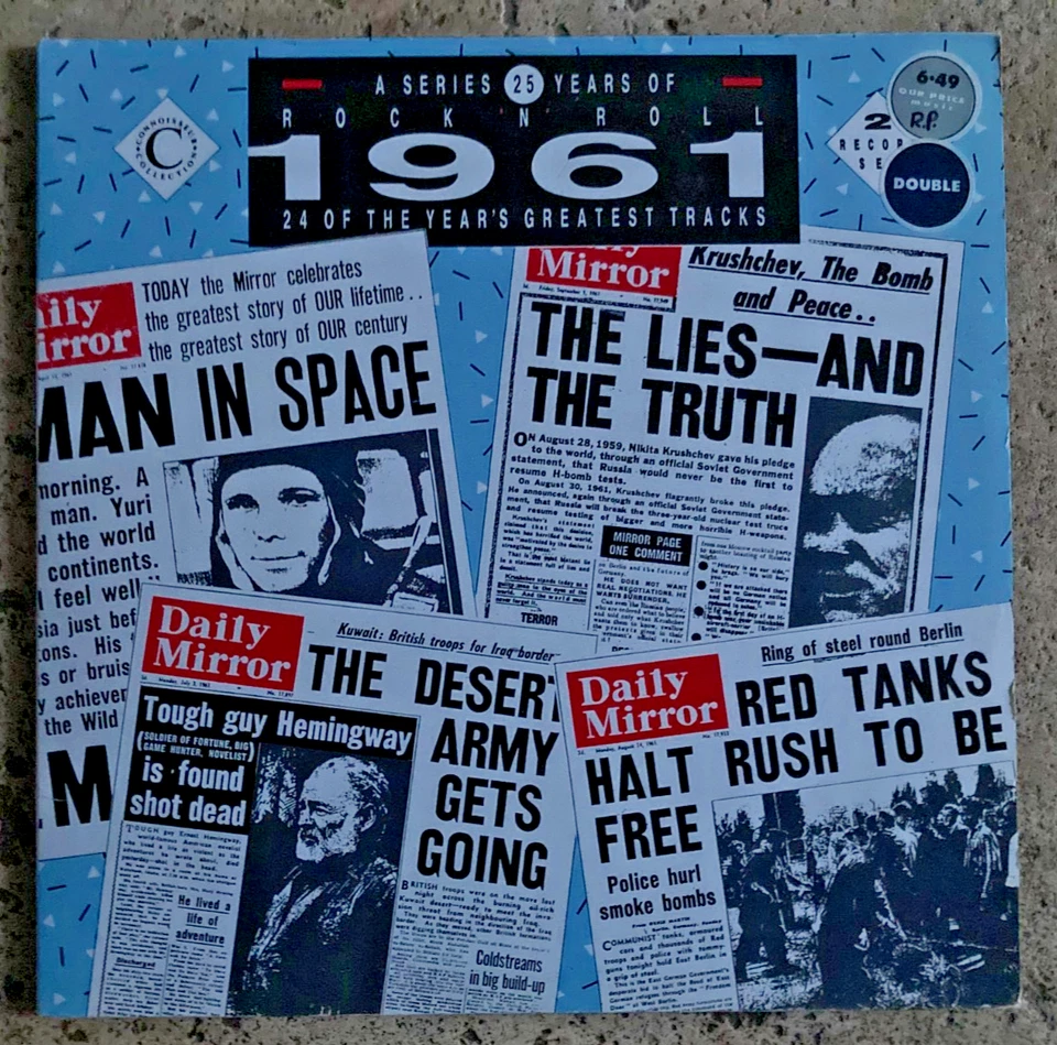 VARIOUS - 25 YEARS OF ROCK N ROLL 1961 UK 1989 COMP VINYL 2LP RECORD💥MINT - Image 1 of 2