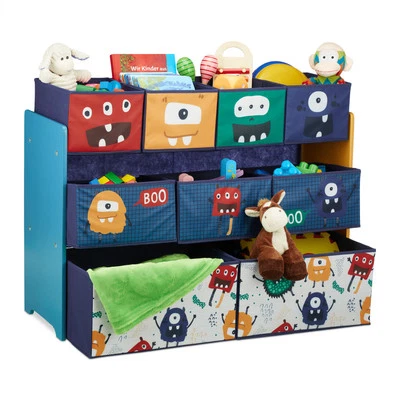 Children's shelf Kids' storage unit Playroom shelving Foldable Fabric toy shelf - Image 1 of 4