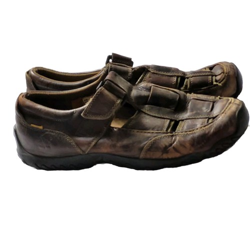 Sandali da uomo Timberland Smart Comfort System pescatore in pelle marrone taglia 9W