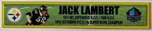 JACK LAMBERT PITTSBURGH STEELERS FULL COLOR NAME PLATE - Picture 1 of 1