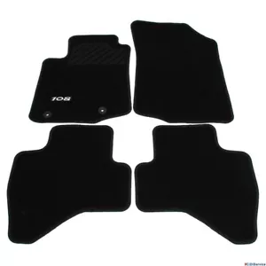 Set of 4 Genuine Peugeot 108 Black Carpet Mats with Logo 1610821680 - Picture 1 of 4