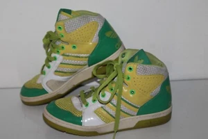Adidas Instinct Hi Casual Sneakers, #677691, Green/Lime/Wht, LEA, Women's US 7.5 - Picture 1 of 5