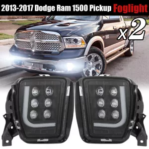 2PCS Smoke Lens LED Lamp Fog Lights For 2013-2017 Dodge Ram 1500 2500 3500 - Picture 1 of 18