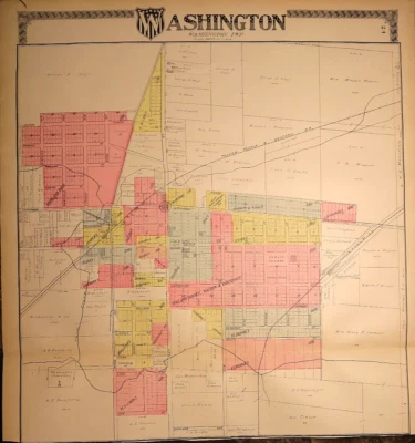 1910 Plat Map ~ WASHINGTON Twp., TAZEWELL Co., ILLINOIS (18x17)-#032 - Image 1 of 3