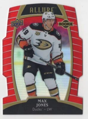 2019-20 Upper Deck Allure Red Rainbow Max Jones Rookie Anaheim Ducks #72 - Image 1 of 2