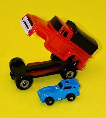 Vintage Micro Machines Ford '56 Pickup Insiders w/Blue Funny Car Galoob 1989 - Image 1 of 4