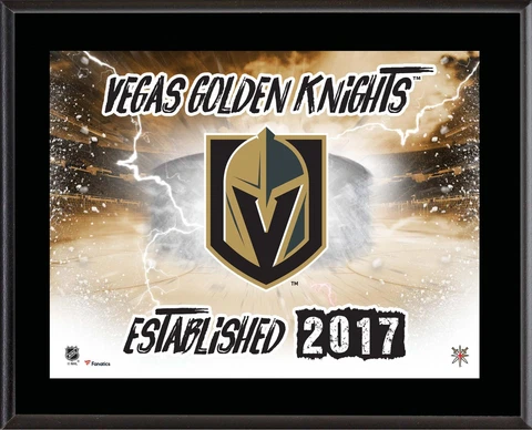 Vegas Golden Knights 10.5x13 Horizontal Team Logo Plaque Authentic Cover