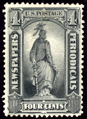 US PR35 4c Newspaper Special Printing 1875 Statue of Freedom PSAG cert NGAI - Image 1 of 3