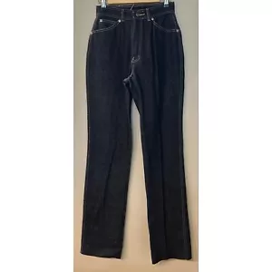 Vtg 80s Oscar De La Renta Denim Jeans Size 12 Dark Wash High Rise Straight Leg - Picture 1 of 10