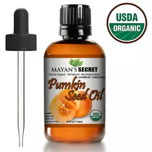 USDA-zertifiziertes natives Bio KÜRBISKERNÖL UNRAFFINIERT ROH KALTGEPRESST 4oz - Bild 1 von 4