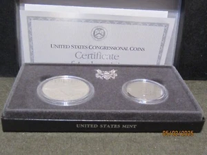 Commemorative 90% Silver Dollar $1 Boxed COA BU U.S. Congressional 1989 D - Picture 1 of 5