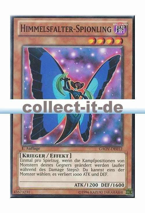 Yugioh GAOV-DE012 Himmelsfalter-Spionling - 1. Auflage - Bild 1 von 1