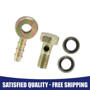 Hohlschrauben-Set M6 x 1, Hohlschraube, Schlauchtülle, Bronze, für Motorrad Auto - Bild 1 von 6