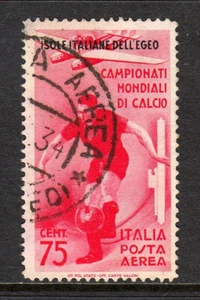 ITALIEN (ÄGÄISCHE INSELN) — SCOTT C29 — 1934 75c FUSSBALL OVPT. — GEBRAUCHT — SCV 80€ - Bild 1 von 2
