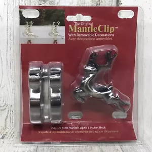 2 un. Soporte de media con clip de manto original con decoración de renos extraíble - Imagen 1 de 5