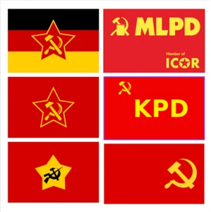 Bandiera Germania KPD - Partito Comunista Marxista Leninista Lega Spartaco MLPD KPD-ML - Foto 1 di 13