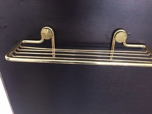 BERTOCCI 7002 GRIGLIA PORTA SPUGNA LINEA SEGNO  Cm 40 P.Cm.12 IN OTTONE  DORATO - Picture 1 of 2