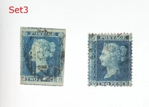 QV 2 Pfennig blau ungezähnt und gezähnt GB Marken - Bild 1 von 1