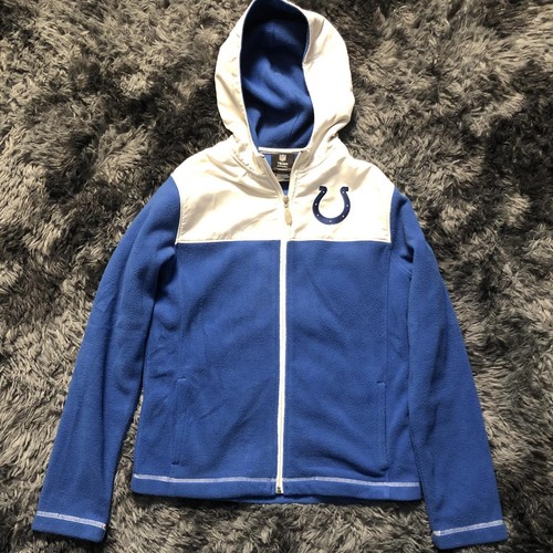 VETEMENTS Felpa con cappuccio e zip intera Indianapolis Colts NFL abbigliamento squadra taglia small