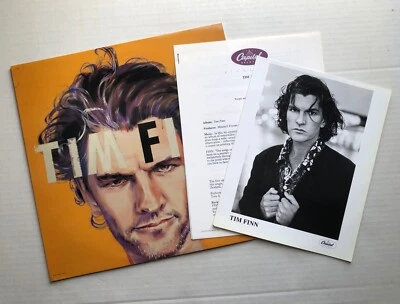 TIM FINN s/t 1989 Capitol US ORG LP + PROMO PRESS KIT SPLIT ENZ Crowded House - Image 1 of 4