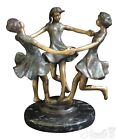 L54389EC : MAITLAND SMITH 8222-10 filles dansantes en laiton sur base en marbre - NEUF