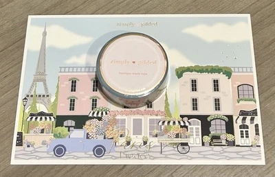 NEW Simply Gilded Passport Series “Paris France” washi tape roll & postcard - Image 1 of 4
