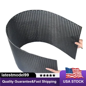 Alerón de malla hexagonal de nido de abeja de plástico ABS negro para parachoques ventilación universal - Imagen 1 de 11