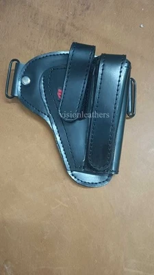 Handmade Hunting Leather Revolver Holster: Western Cowboy Style - Image 1 of 3