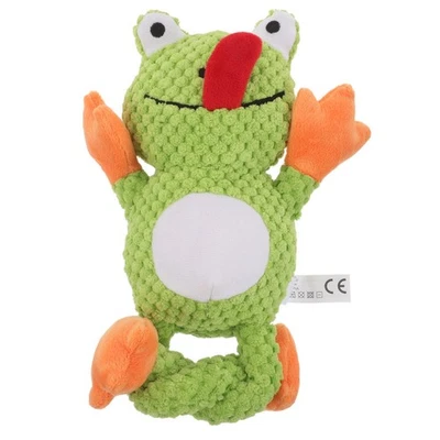  Dog Squeaker Toy - Stuffed Frog Animal Puppy Plush Chewing Interactive Toys for - Image 1 of 4