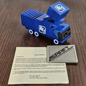 RARO RELOJ PISAPAPELES CAMIÓN BASURA BFI VINTAGE Alcraft Con Caja/Paper - Imagen 1 de 8