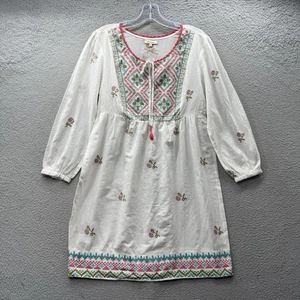 Sundance NWOT Women’s Embroidered Bohemian White Mini Dress 100% Cotton Size S - Picture 1 of 12