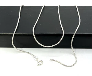 POSH Sterling Silver 925 Petite TWIST DIAMOND CUT 20 " ROPE NECKLACE Hi Sparkle - Picture 1 of 6