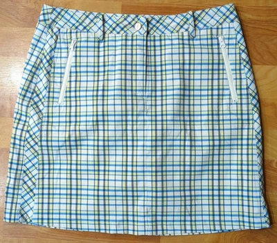 Юбка Nivo от Lanctot Nvo на молнии для гольфа тенниса в клетку - размер 8 - Изображение 1 из 3