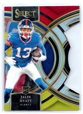 2023 Panini Select - Premier Level Jalin Hyatt #173 Red & Yellow Prizm NY GIants - Image 1 of 2