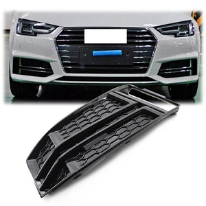 Left Front Bumper Lower Grille Grill Fit AUDI S4 A4 B9 2017 2018 Black - Picture 1 of 5