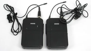 2x Shure UC1-UA Trasmettitore Wireless Bodypack WL 184 Supercardioide Lavalier Mic - Foto 1 di 4