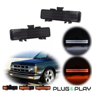Lente de humo Switchback LED DRL/luz de señal de giro para Chevy S10 Blazer 1983-1994 - Imagen 1 de 11