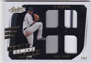 2021 Absolute CC Sabathia Tools Of The Trade Quad Game Worn Jersey #CS Yankees