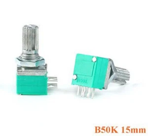 10 piezas RK097G 50K B50K 15 mm 6 pines sellado potenciómetro doble doble para audio - Imagen 1 de 4