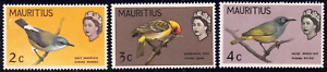 1965 Mauritius SC# 276-278 - Birds of Mauritius - 3 Different Stamps - M-HR