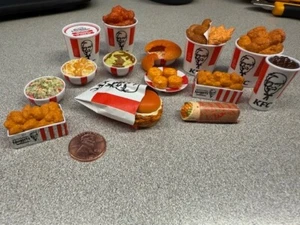 Mini Brands KFC 14 piece lot * includes Metallic Biscuits Drink etc. - Picture 1 of 5