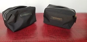 2 Empty Want les essentiels Black Cosmetic Air Canada Amenity Kit Bags - Picture 1 of 6