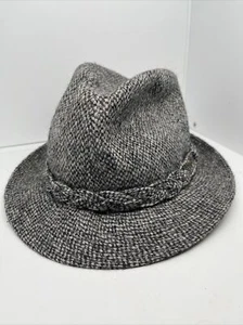 VTG Royal Stetson Men's Vintage Fedora Grey Wool Pork Pie Hat 7 1/8 Made Canada - Picture 1 of 6