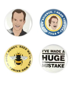 Gob Badges! Arrested Development buttons, Will Arnett,George Bluth bees, george - Picture 1 of 8