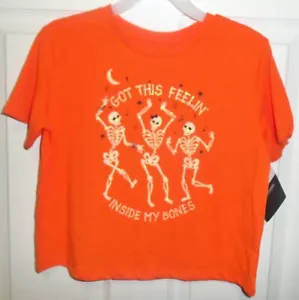 Celebrate Mädchen Halloween Tanzen Skelett T-Shirt Größe M 7-8 NEU - Bild 1 von 3