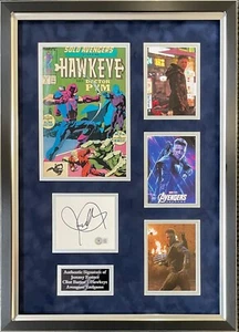 RARE: Jeremy Renner Signed & Framed "HAWKEYE" Comic Display AFTAL & BECKETT COA - Picture 1 of 3