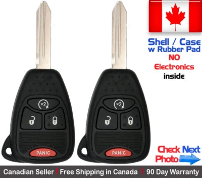 2x Nuevo Repuesto Mando a Distancia Sin Llave Llavero Para Chrysler Dodge Jeep Carcasa/Funda Foto 1 de 2