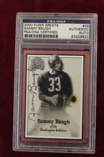 1999 Fleer Greats Of The Game Sammy Baugh Signed Card PSA/DNA Authentic Redskins