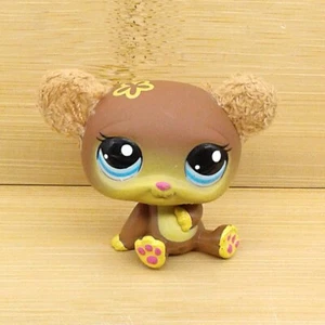 Littlest Pet Shop LPS #2468 Oso Marrón Ojos Azules Sentado - Imagen 1 de 9